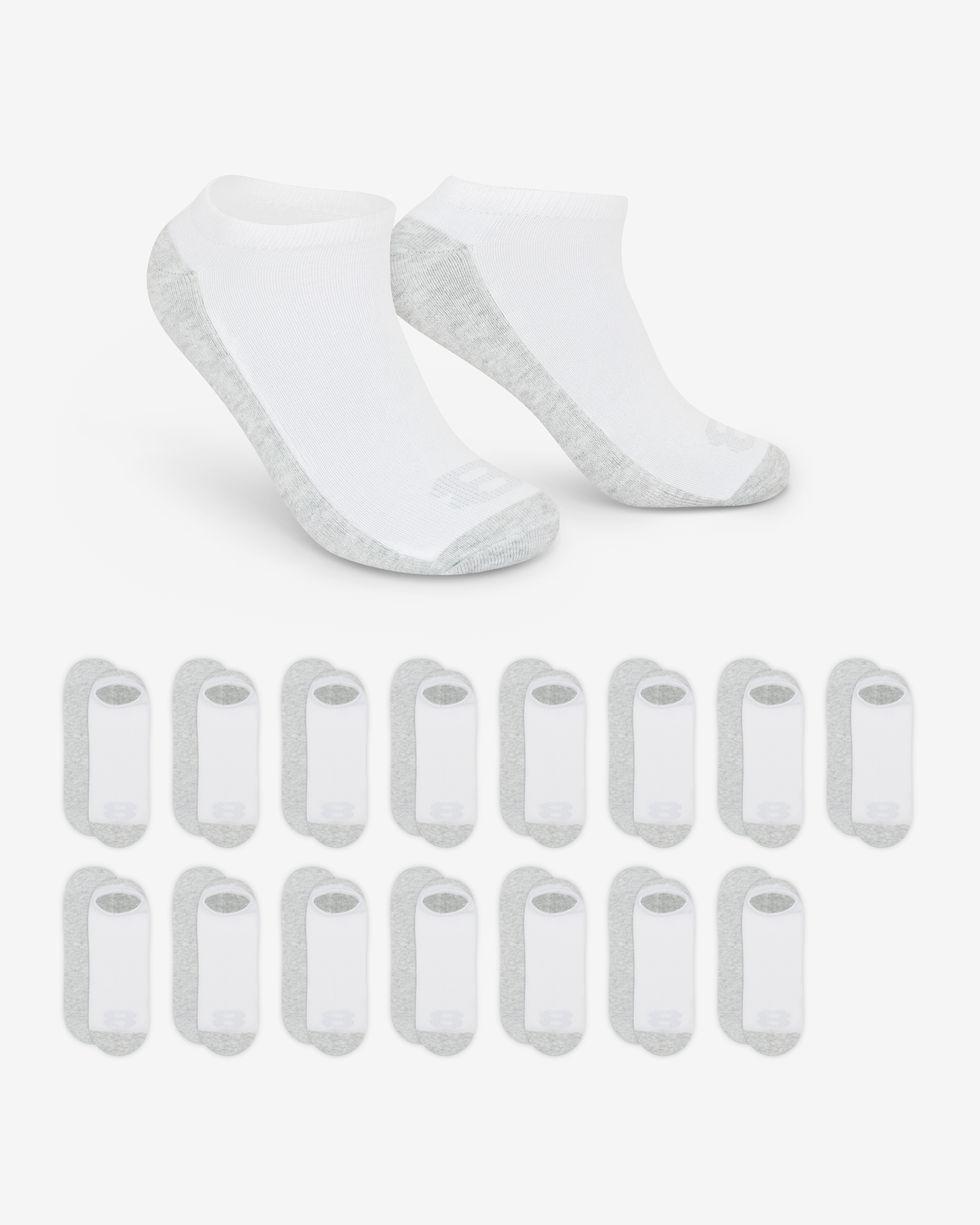 No Show Training Sock (15-Pack White)